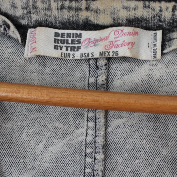 Denim Rules by TRF cropped acid wash jacket - Picture 4 of 4